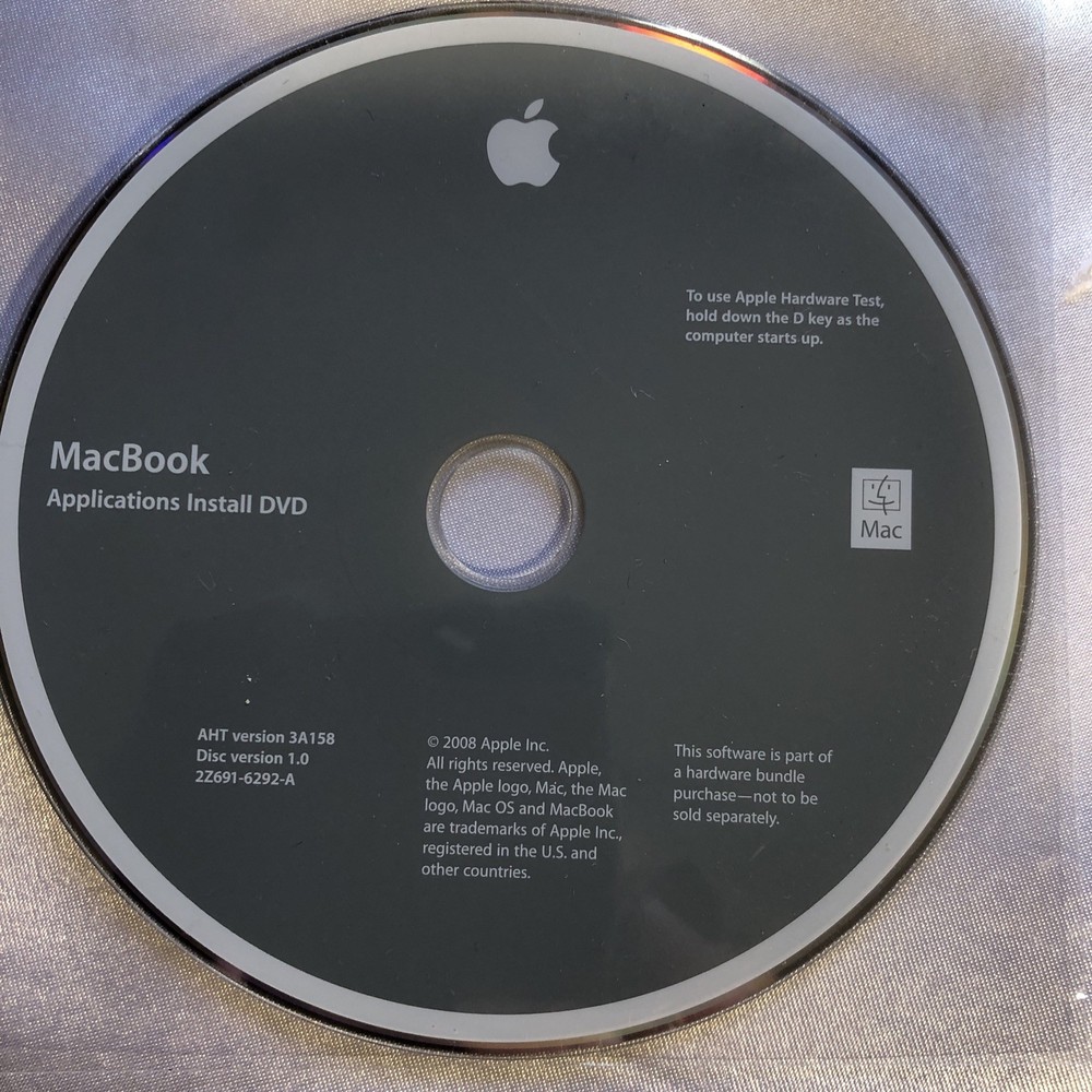 Apple iMac Macbook Mac OS X 10.5.5 Install DVD & Application Install DVD 2008
