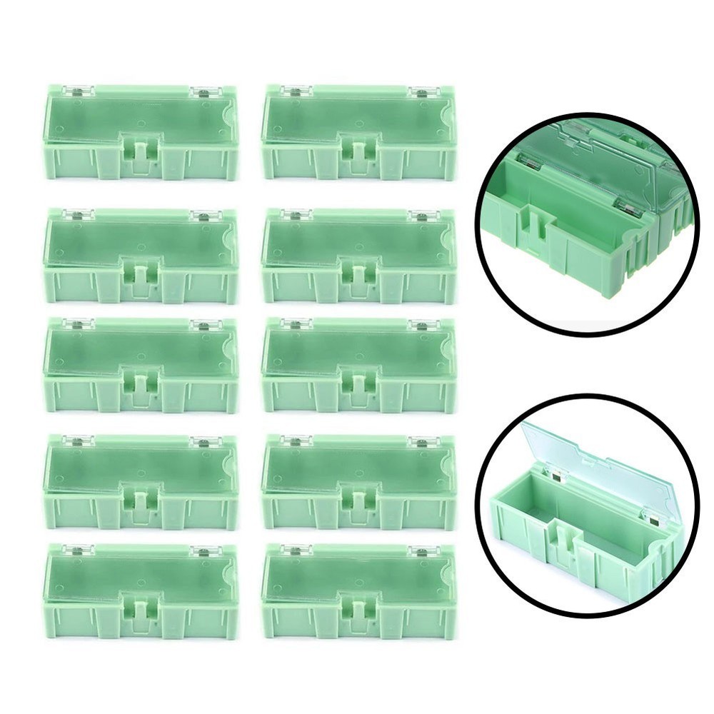 Practical Plastic Box for Securely Storing Electronic Components 10 Pack