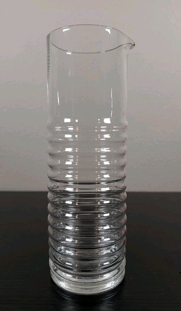 Schott Zwiesel Crystal Cocktail Ribbed Spouted Pitcher Circulo Pattern