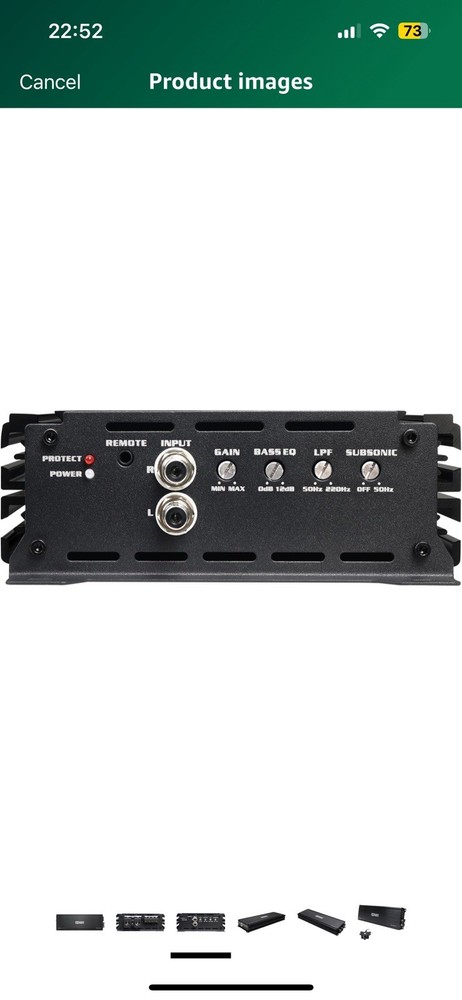 Car Audio Amplifier Monoblock Class D
