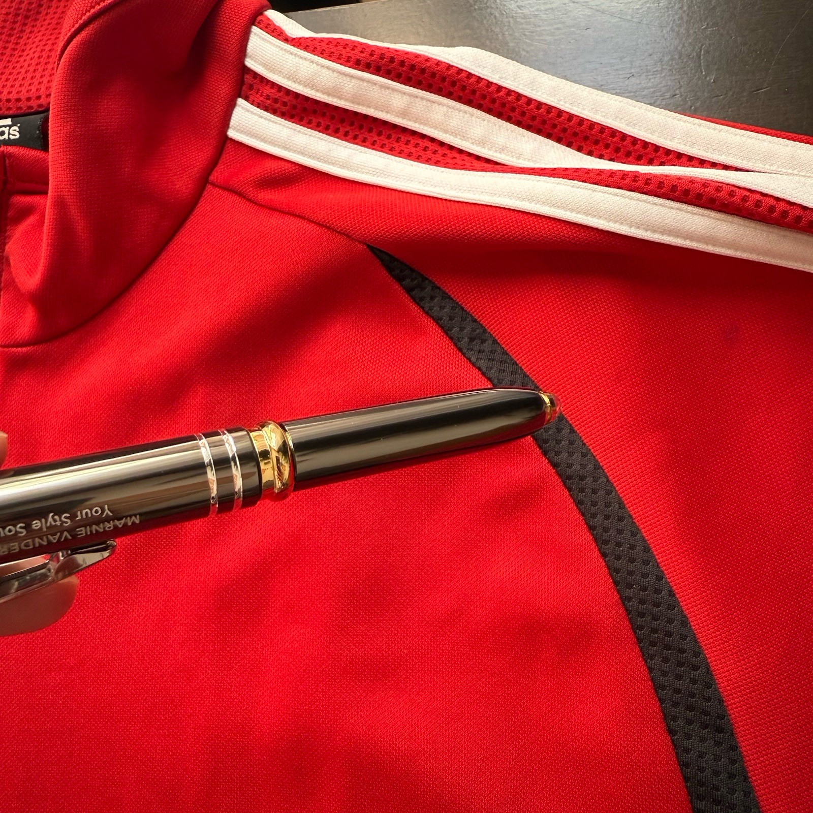 2000s Adidas Red Training Track Jacket Full Zip Athletic Mens Medium Climalite