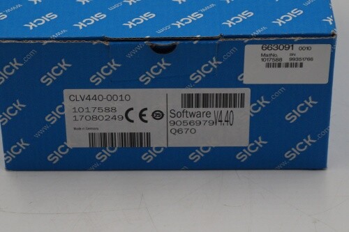 SICK 1017622 CLV440-0010 Software V4.40