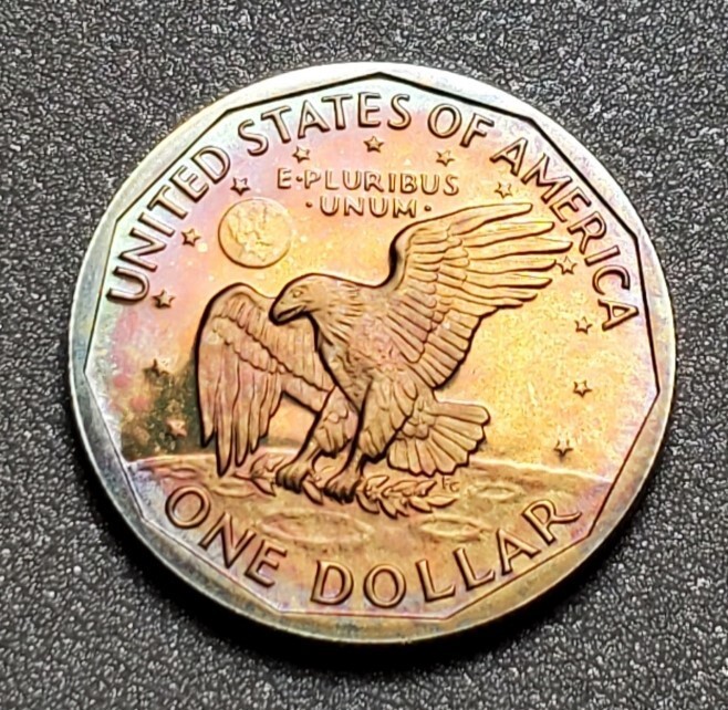 TONED 1981 S SUSAN B ANTHONY SBA DOLLAR PROOF UNC #P466