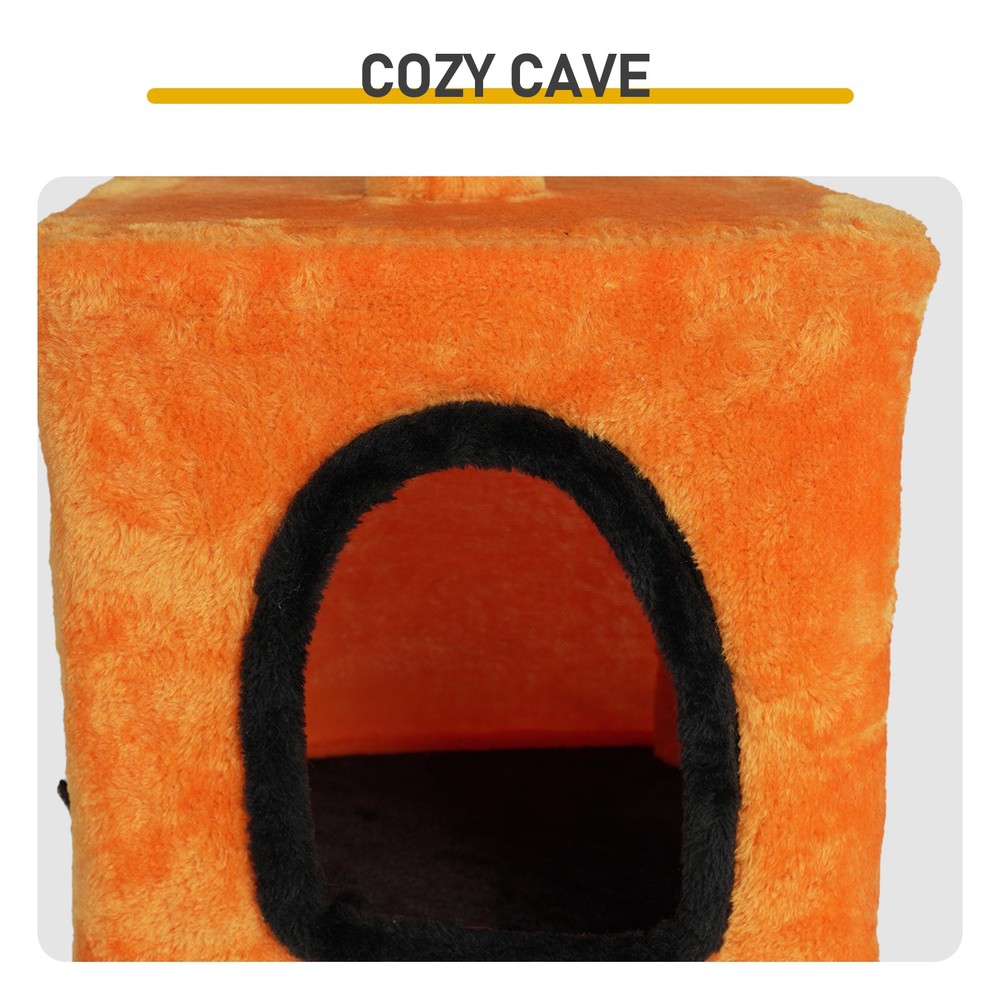 39.4" Halloween Cat Tree Cat Tower Cat Tree Spacious Cat Condo Scratching Posts