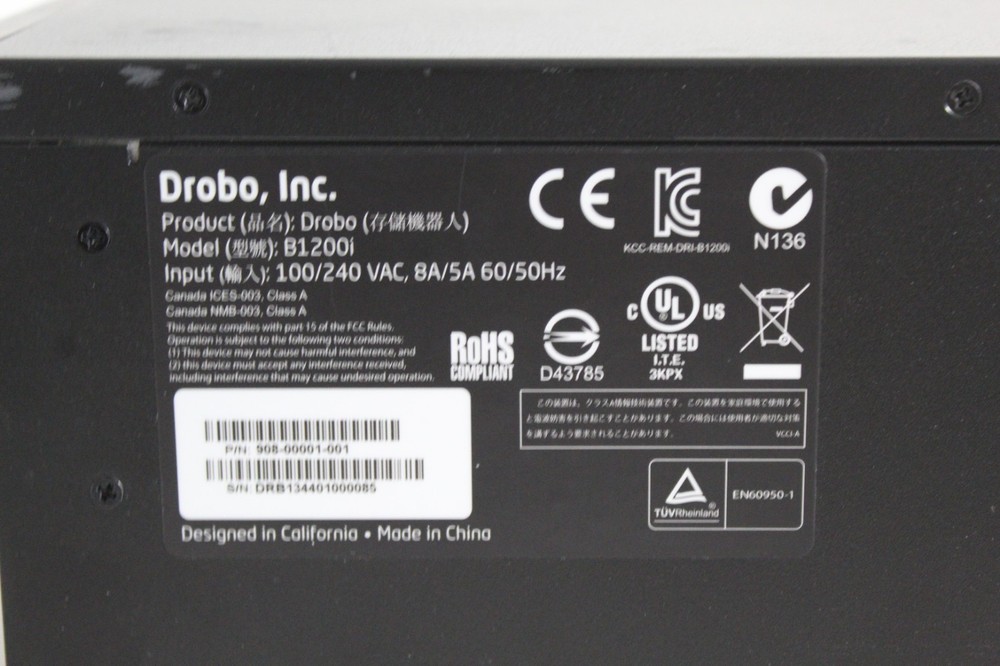 Data Robotics Drobo B1200i 12 Bay iSCSI Rack Mount Storay Array NAS No Drives