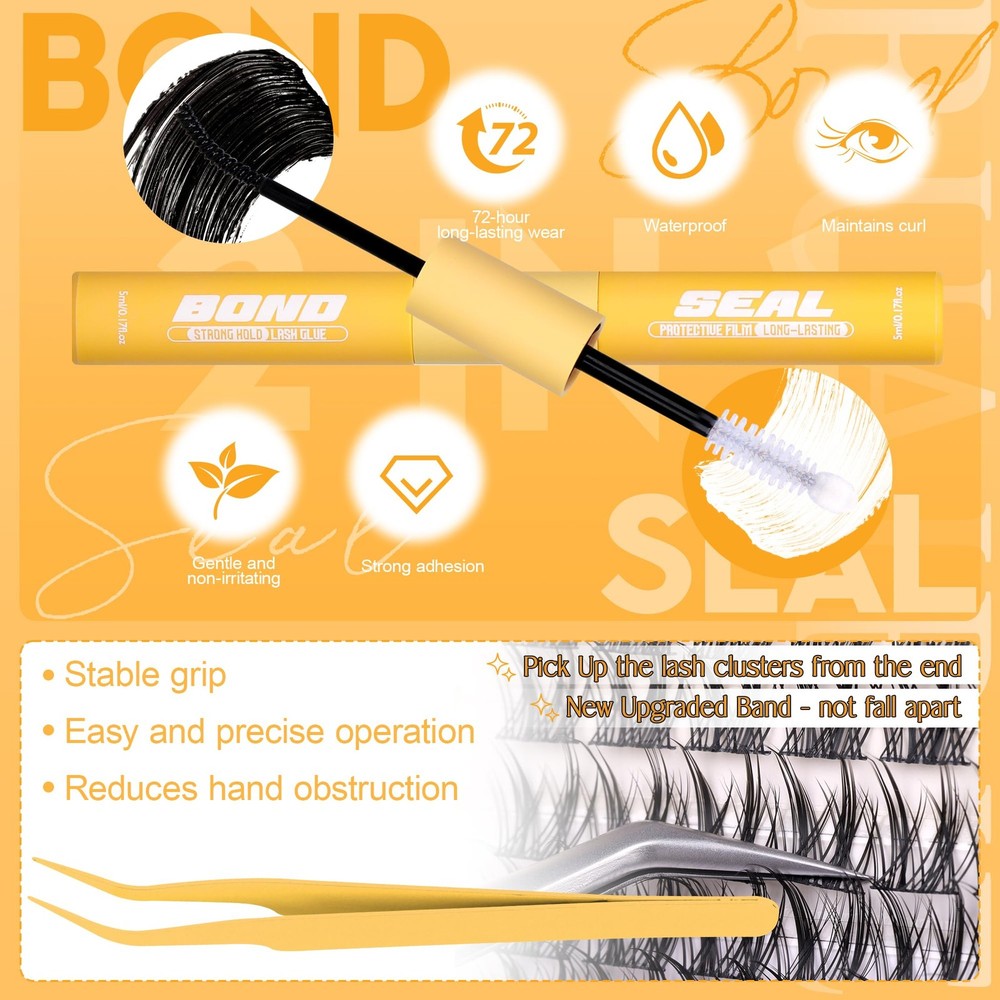 Manga Lash Clusters Kit Natural Eyelash Wispy Black