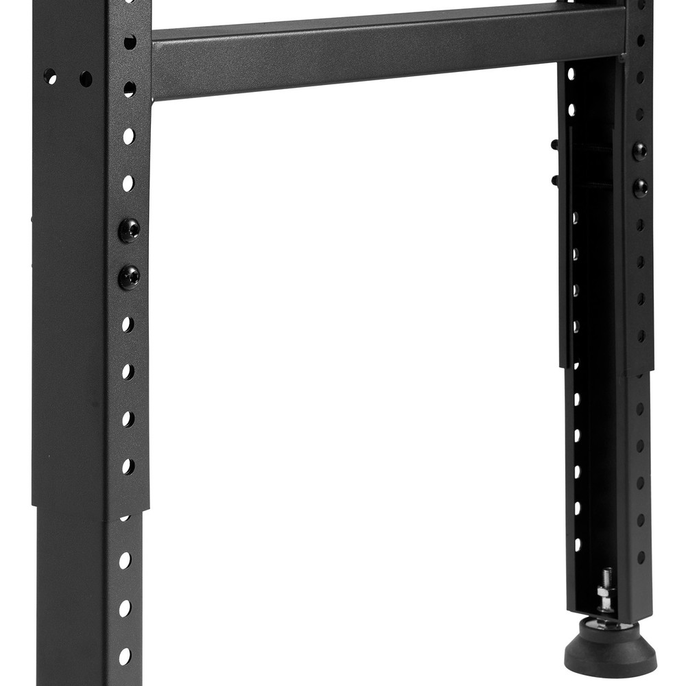 Workbench Adjustable Height, 61" x 20" Garage Table w/ 27.1" - 36" Heights