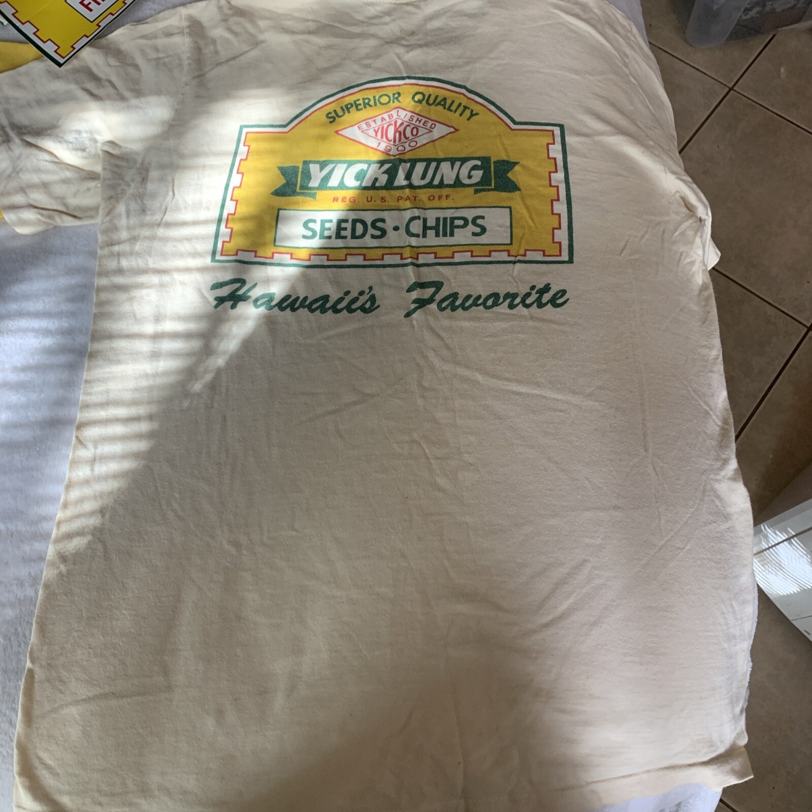 Rare Vintage Hawaii Yick Lung Lot Labels, Shirts, POGS, Decals Etc.