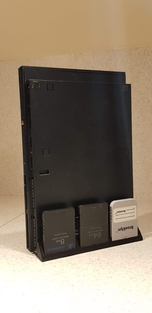 PS2 Slim Console and Memory Card Holder Vertical Stand