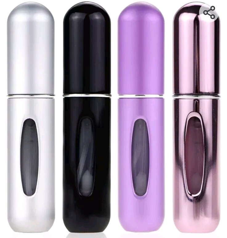 Portable Mini Refillable Perfume Atomizer Bottle Spray, Scent Pump Case Clear