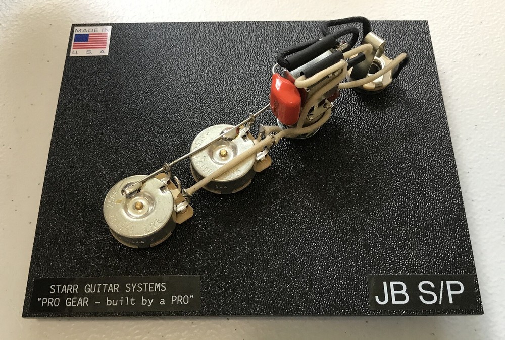 Fender Jazz Bass wiring harness with series - parallel push/pull pot NEW!