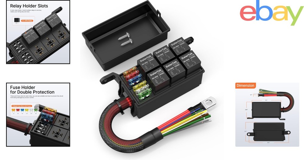 Panel Mount Relay Box with 6 Way Configuration for Safe Electrical Connections