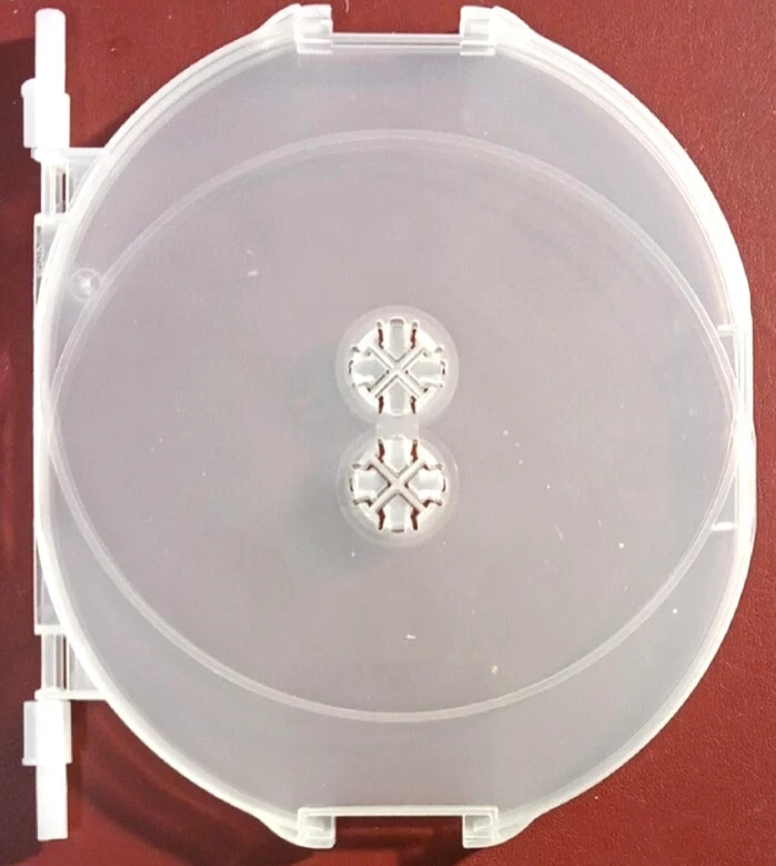 6 x DVD Case Swing Tray - hold 4 Discs - Clear