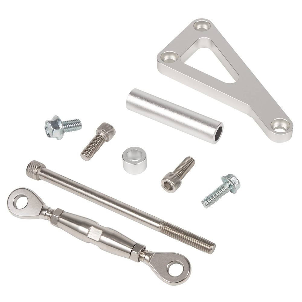 Billet Alternator Bracket Adjustable Kit Fits for Chevy SBC 305 327 Silver