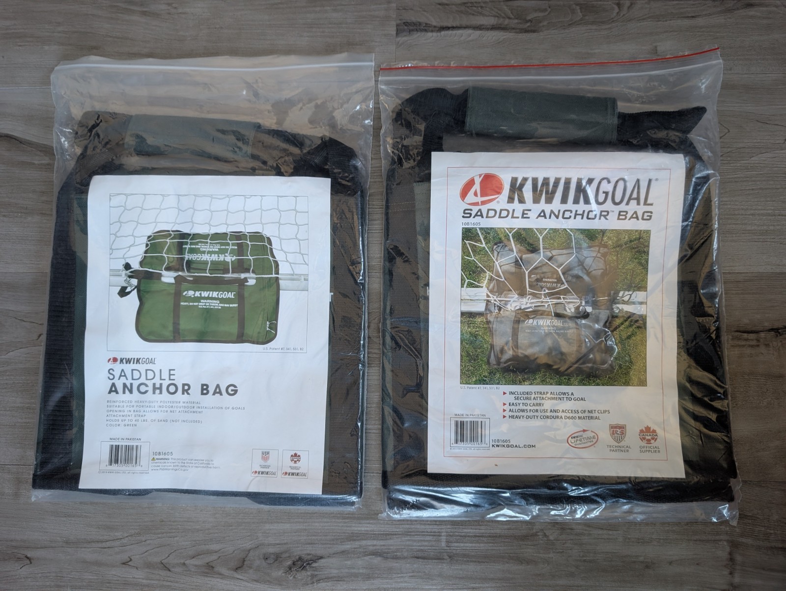 Kwik Goal Saddle Anchor Bag Lot of 2 Green NEW 10B1605