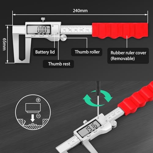 Digtal Caliper Disc Brake Rotor Micrometer Digital Caliper Measuring Tool for