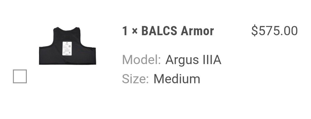 BALCS Armor Argus IIIA Medium