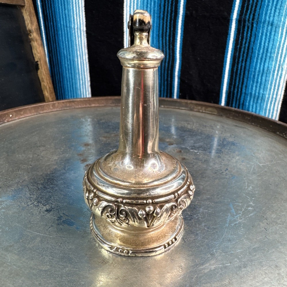 Silver Plate Ronson "DECANTER" Table Lighter Working Condition-VTG