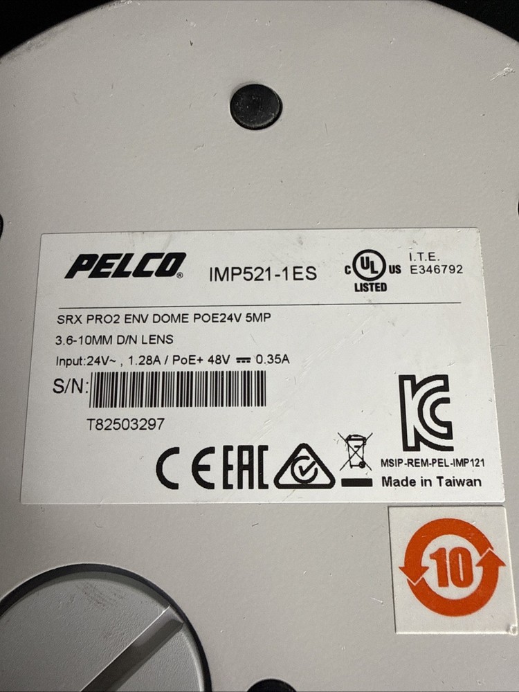 PELCO, Surface Mount Ring Dome IMP321-1ES