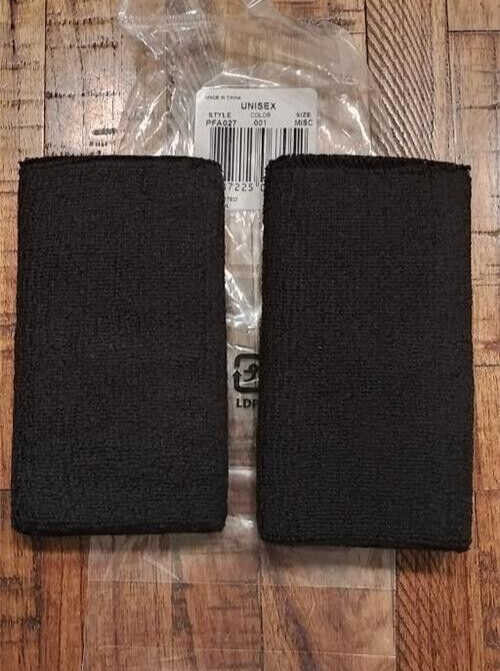 Solid Black Doublewide Tennis Wristbands Sweatbands Basketball 5" L x 3" Wide