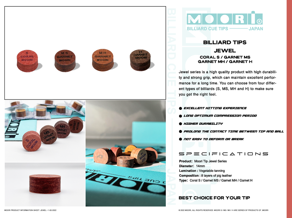 Genuine Moori pool cue tip & accessories