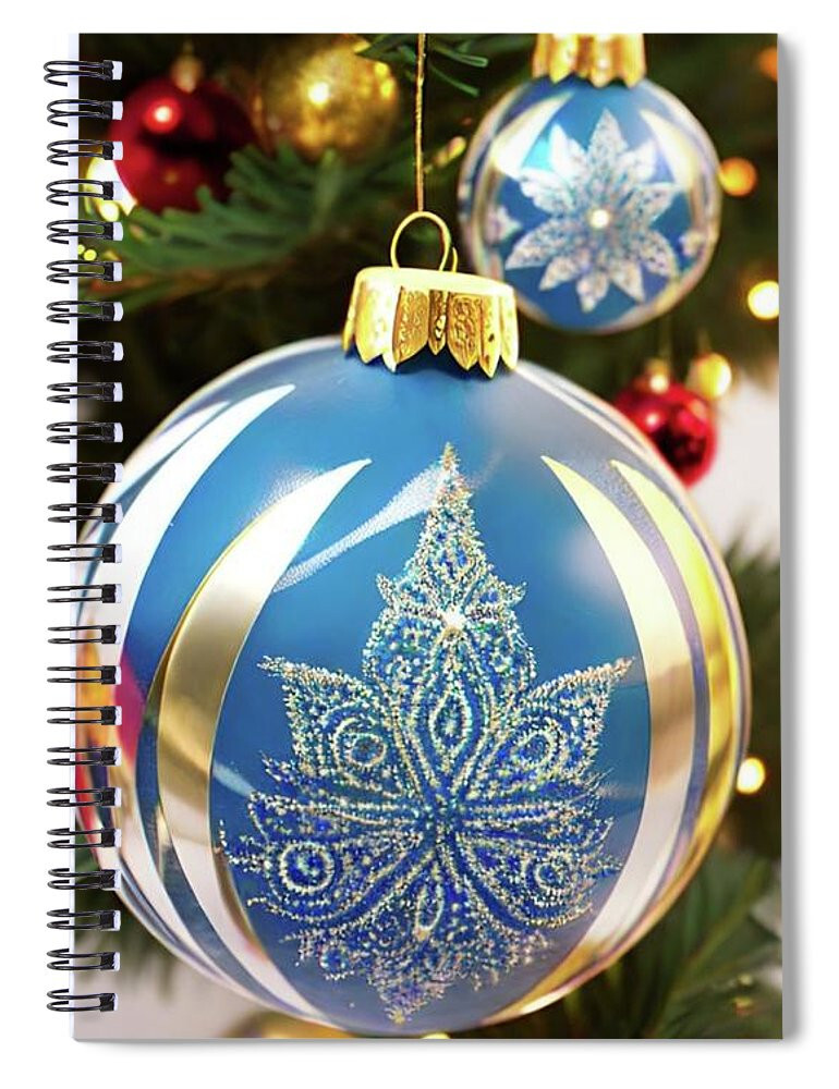 Blue Flake Spiral Notebook Blank Notebook Lined Journal 8 X 6 Notebook