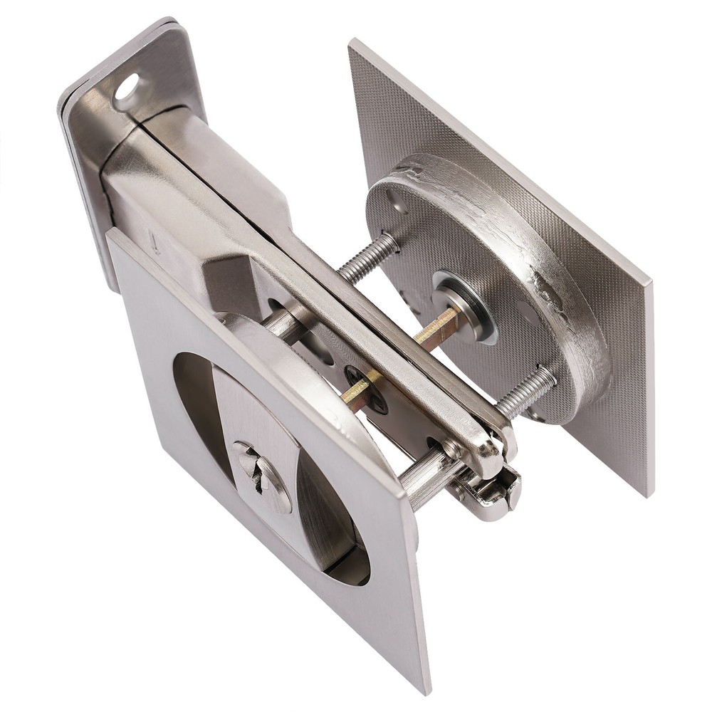 Cavity Sliding door Lock Privacy Function Entry lock Silver Square