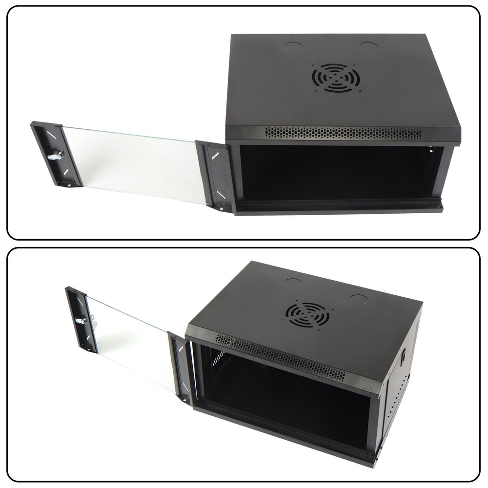 Wall Mount 6U Network Server Rack Cabinet Enclosure 15.5'' Deep Door Lock