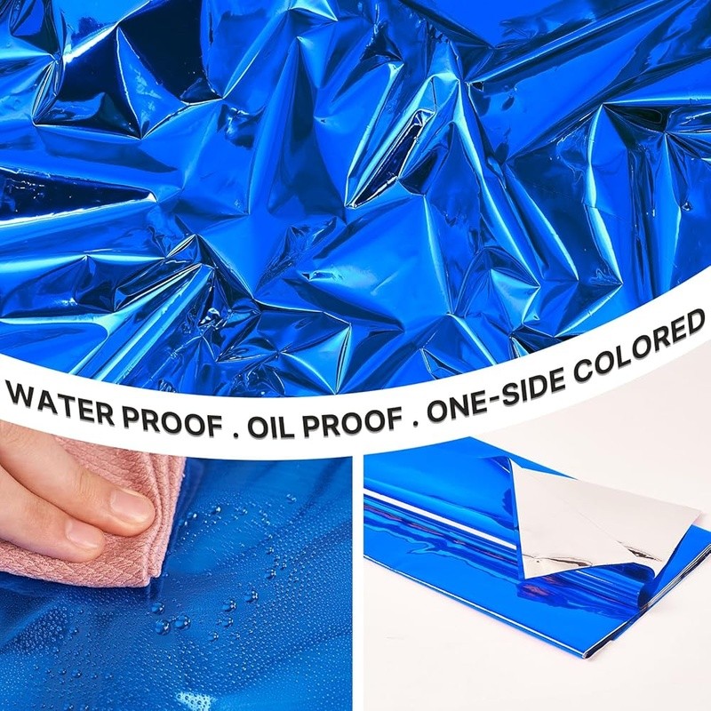 Durable Aluminum Foil Tablecloth 3 Pack Rectangular Parties Events Catering New