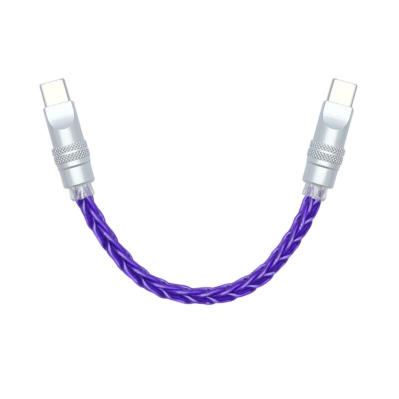 Type C to Type C Braided Cable Eight Cored Monocrystalline Copper LIne Fast