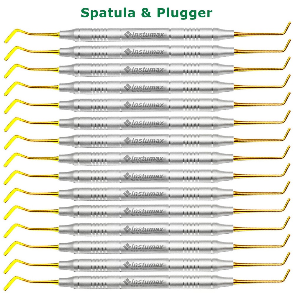 Dental Composite Filling Instruments Spatula & Plugger Titanium Gold Tips