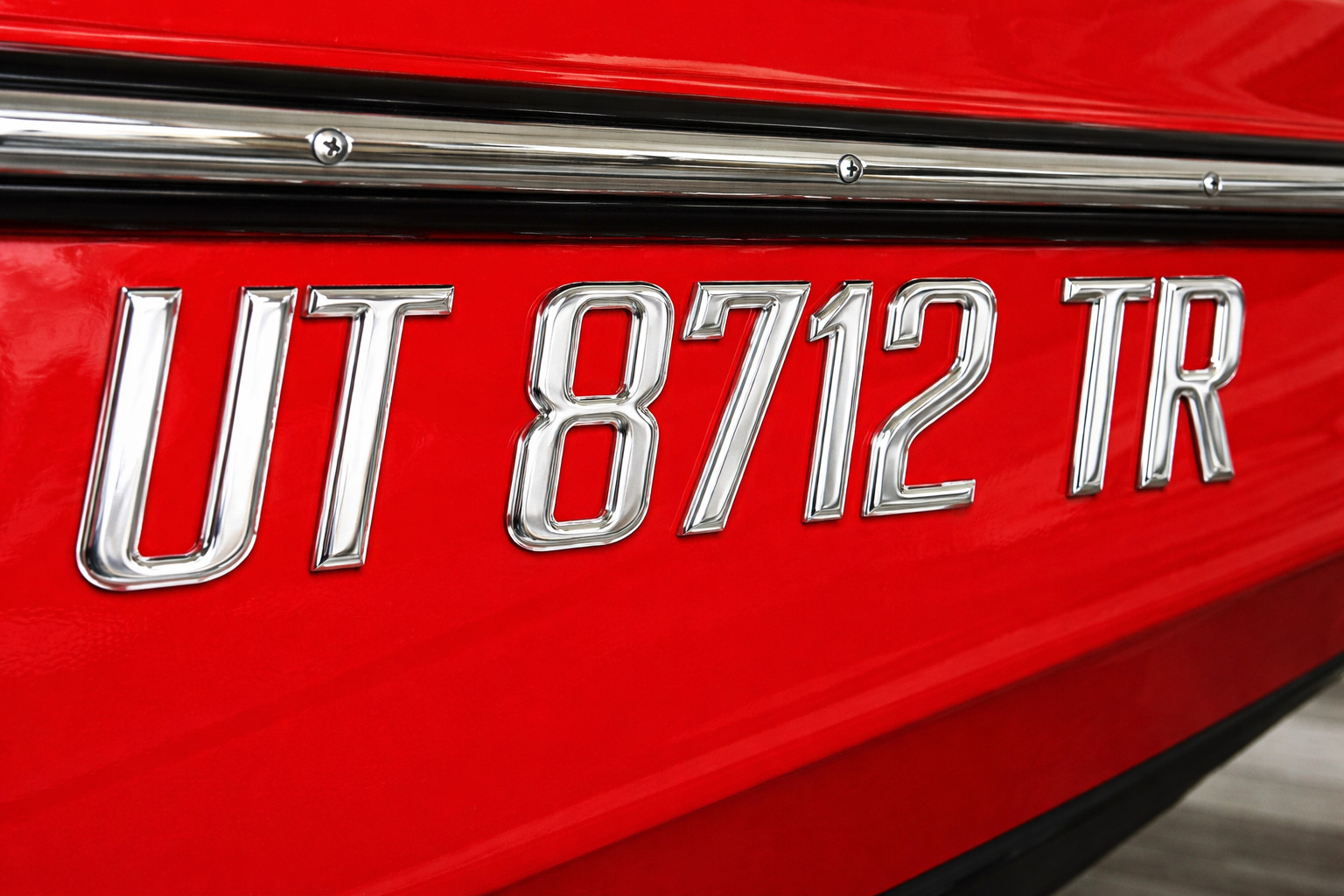 Chrome Boat Registration Numbers Letters 3D Raised Domed Marine Decals