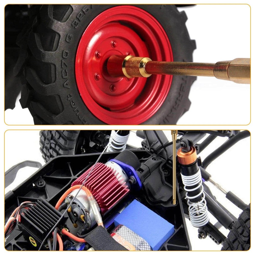 RC Vehicle Screwdriver Set with Holder for Hex Bits Nut Driver and Cross Tip