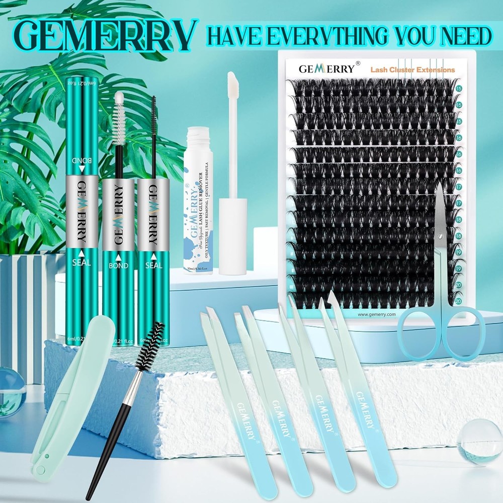 GEMERRY Eyebrow Tweezers Set, 7 Pcs Lash for 7PCS,