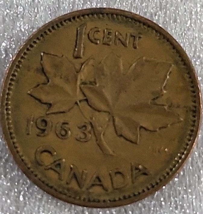 1963 Canada 1C Penny Coin *C420