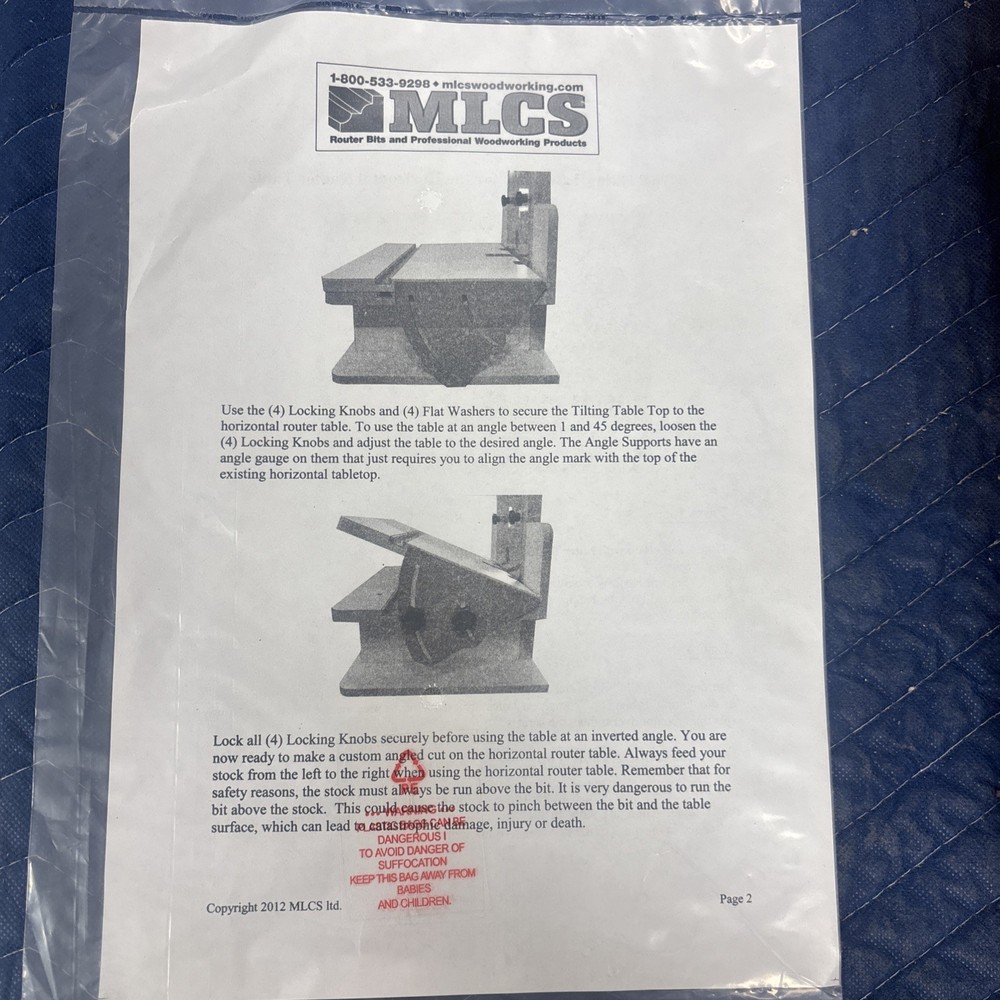 mlcs 9764 tilting table top for horizontal router table