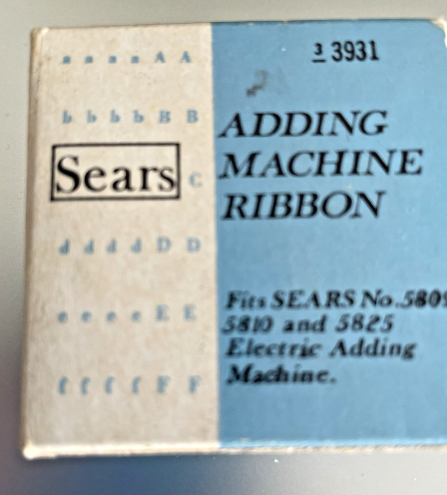 Nos Sears adding machine ribbon