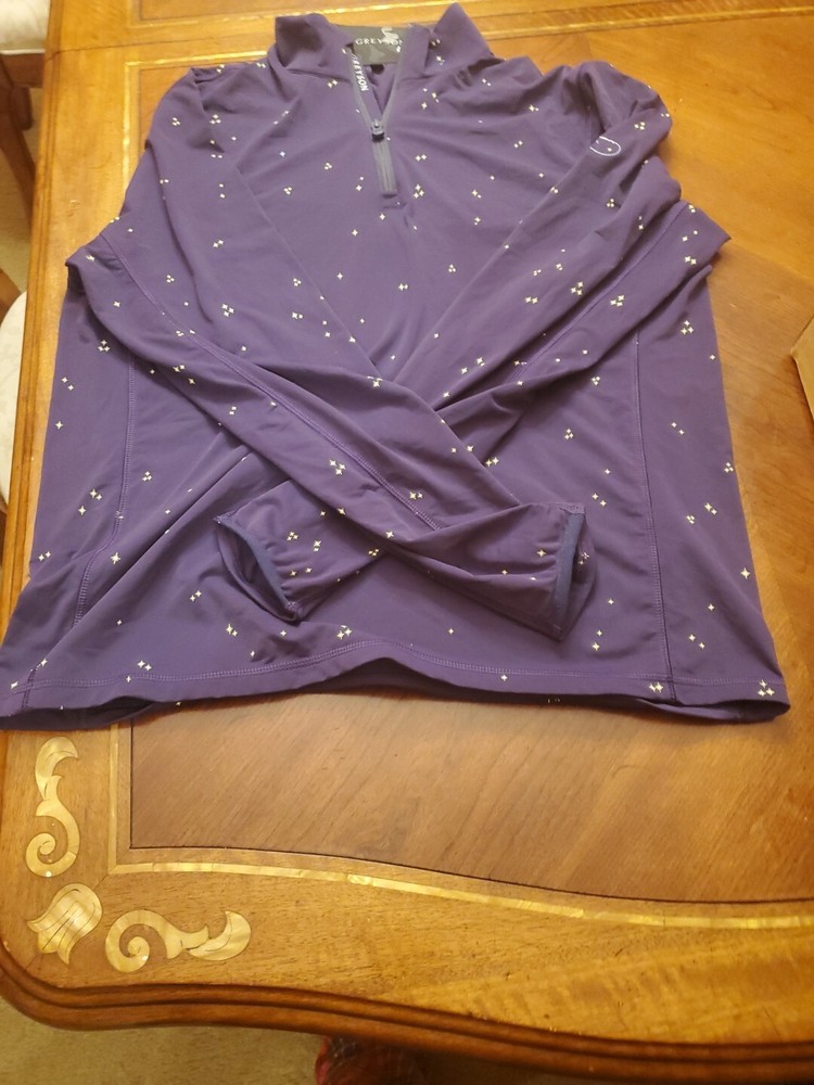 Greyson Tate 1/4 Zip Pullover Purple Raven Medium Men's