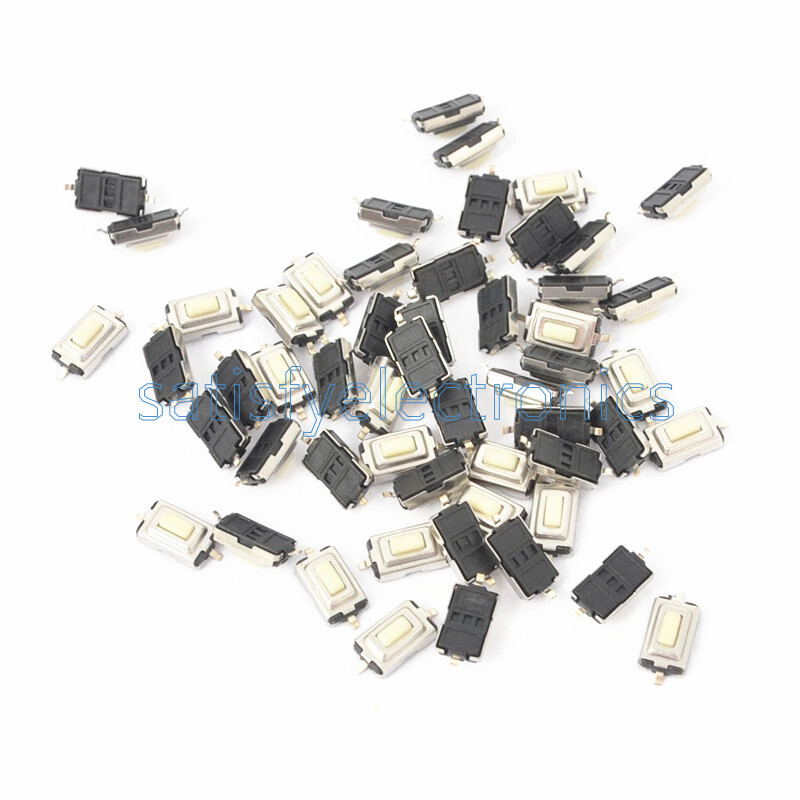 200pcs 3X6X2.5mm Tactile Push Button Switch Tact Switch Micro Switch 2-Pin SMD