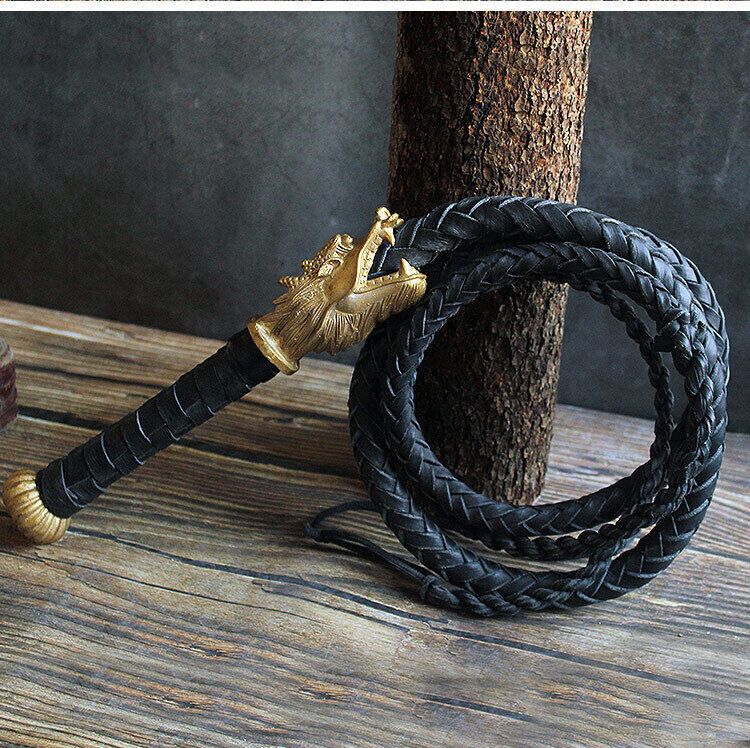 Dragon Head Ox Whip Advanced Shaolin Kung Fu Practice Whip Chinese Leather Whips