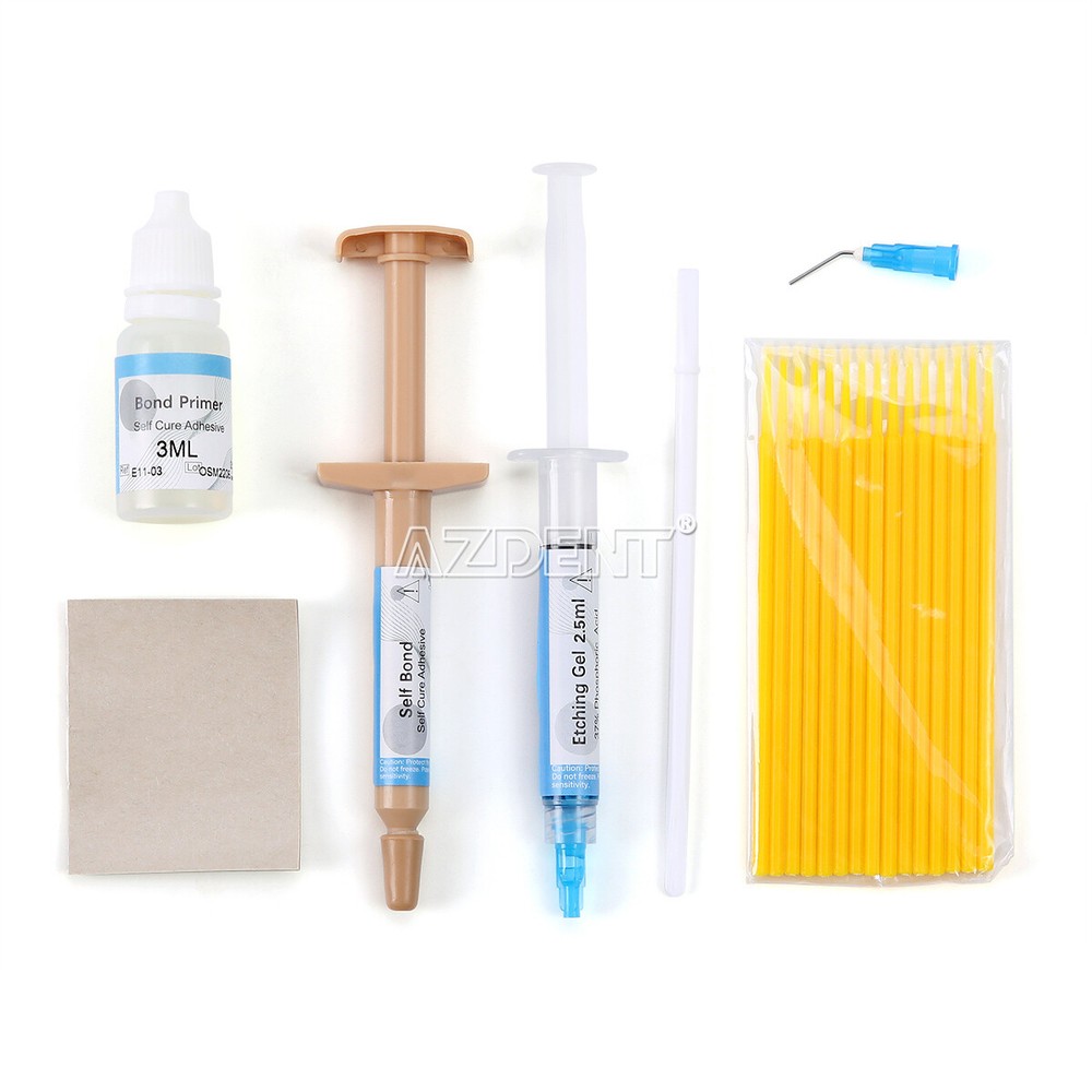 Dental Self-Cure/Light-Cure Orthodontic Adhesive Kit Primer Paste for Brackets