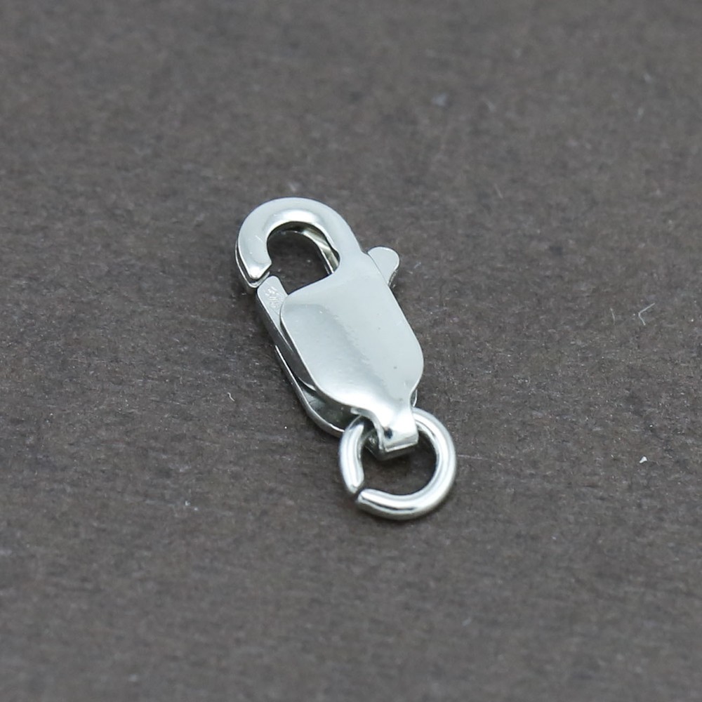 Genuine 9CT Solid White Gold Parrot Clasp 16mm Italy Made