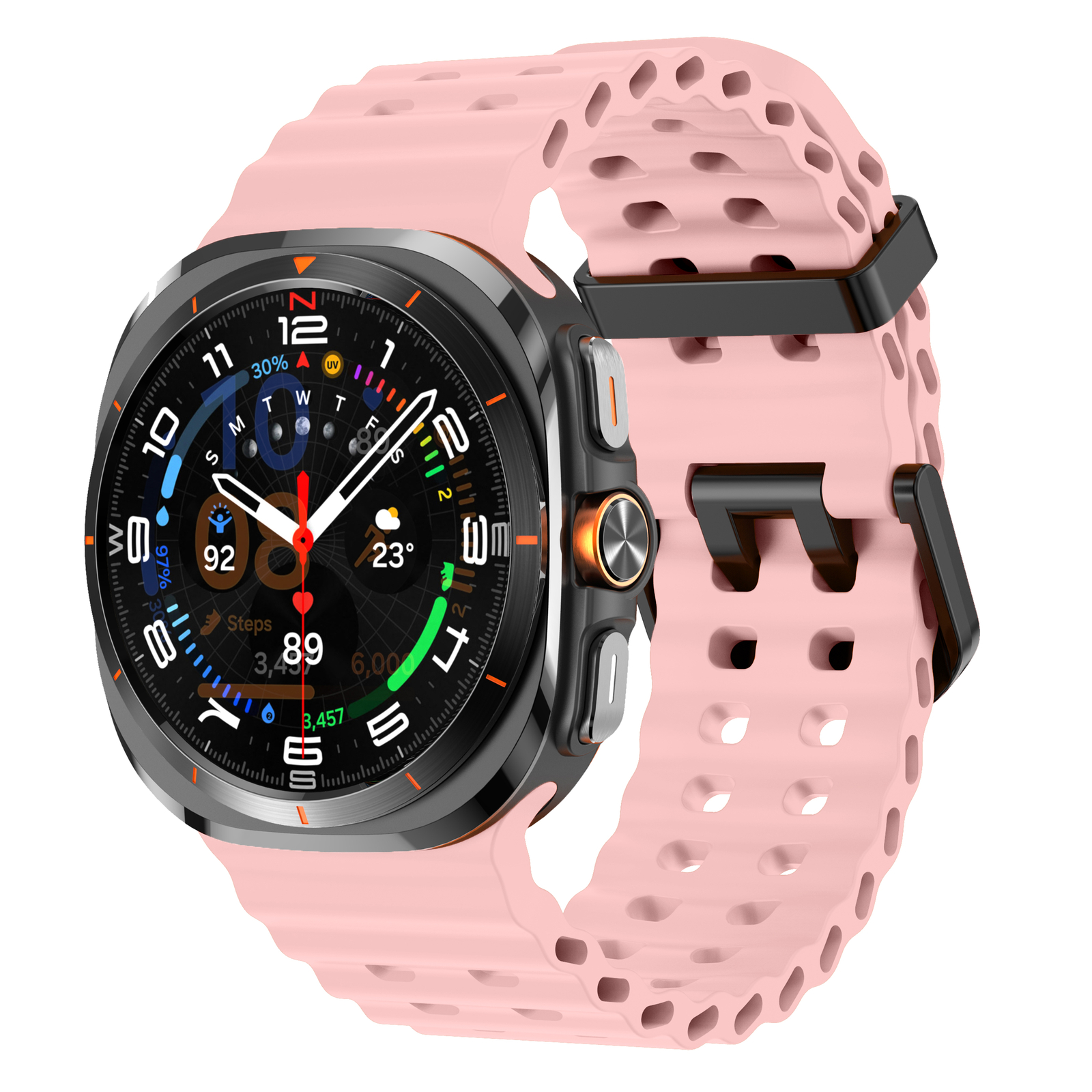 NEW Sport Soft Silicone Band for Samsung Galaxy Watch 7 Ultra 47mm NO Gaps Strap