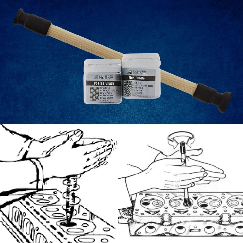 Valve Grinding Lapping Compound Kit Fine and Coarse Grade Bundle with Capners...