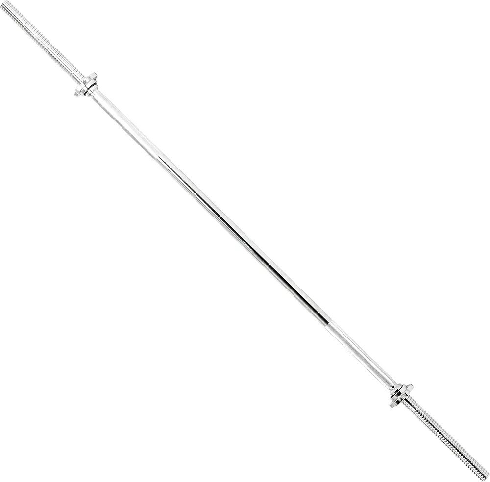 Threaded Solid 60 Chrome Exercise Barbell Bar 1 Inch Barbell Diameter Olympic