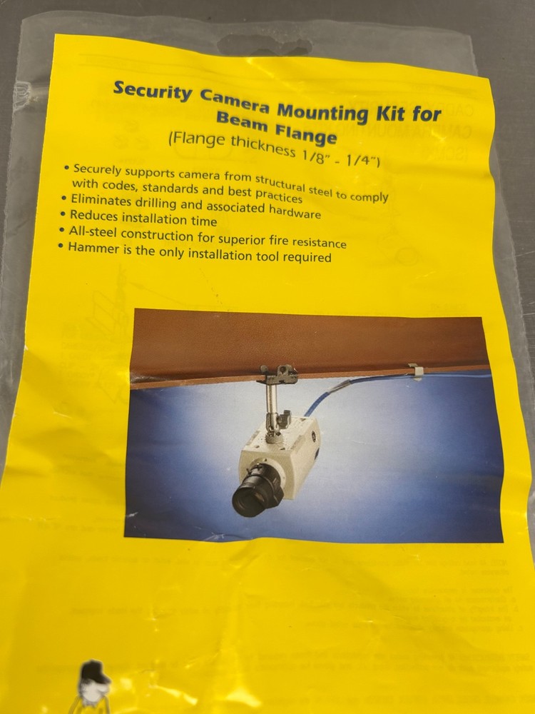 Erico Caddy Security Camera Mounting Kit for Beam Flange SCMKB New