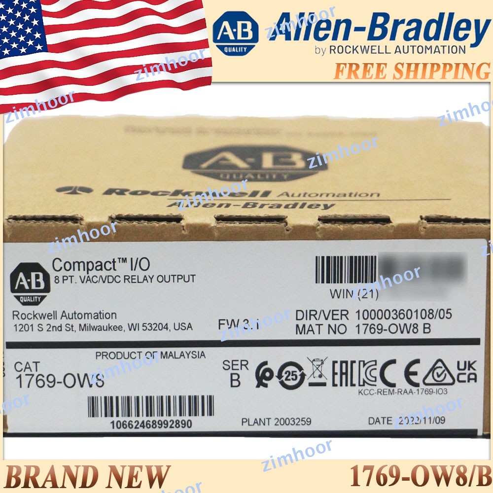 1PC 1769-OW8/B CompactLogix Relay Output Module AB 1769-OW8 serB Free Ship US