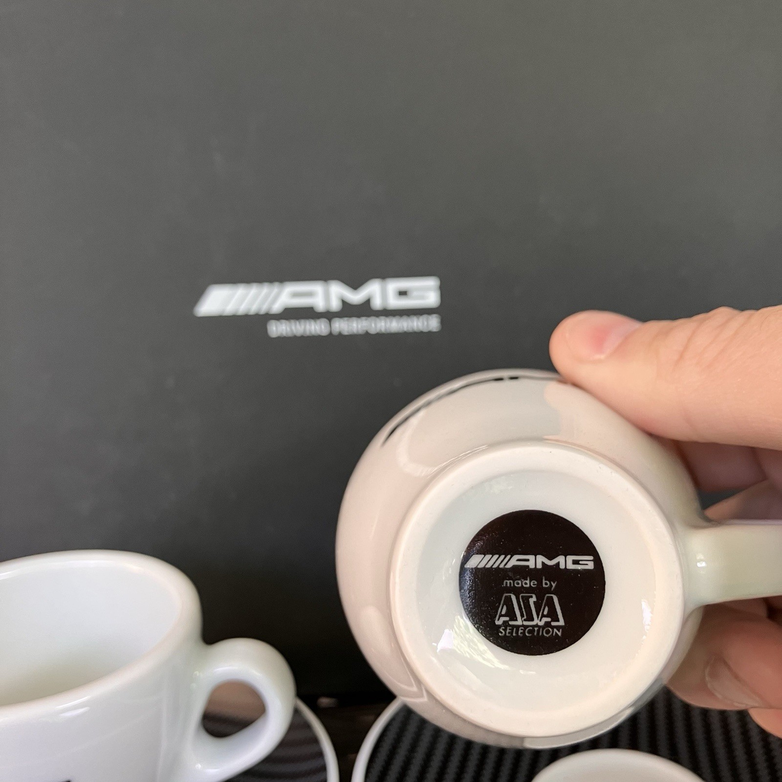 Mercedes-Benz AMG ASA Selection Espresso Cup Set 2 Racing Rare Saucer