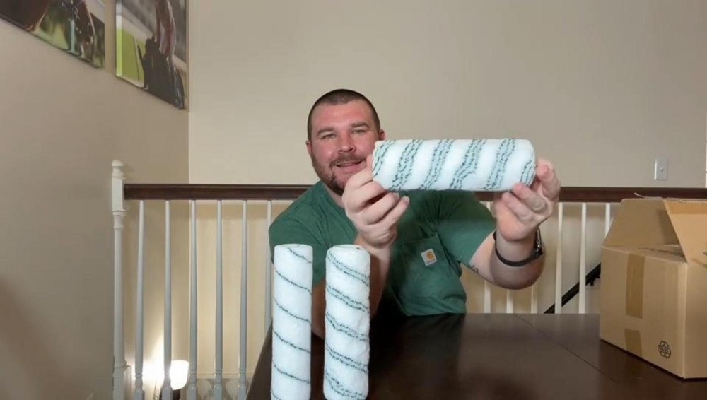 18 Pack Microfiber Paint Roller Covers 9" x 3/4" - High-Capacity for Rough Surfa