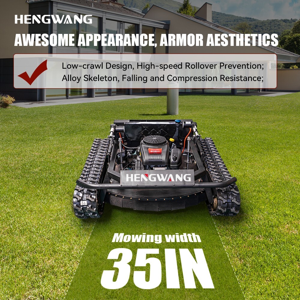 Remote Control Lawn Mower sale 65° Climbing Adjustable Mowing Height All-terrain